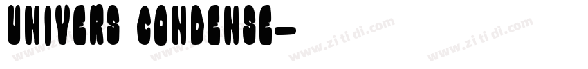 univers Condense字体转换